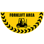 Forklift Area Half Circle Graphic Floor Marker