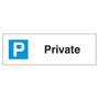 Private parking sign - 200 x 600mm