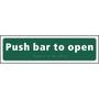 Push bar to open taktyle braille sign - 125 x 450mm