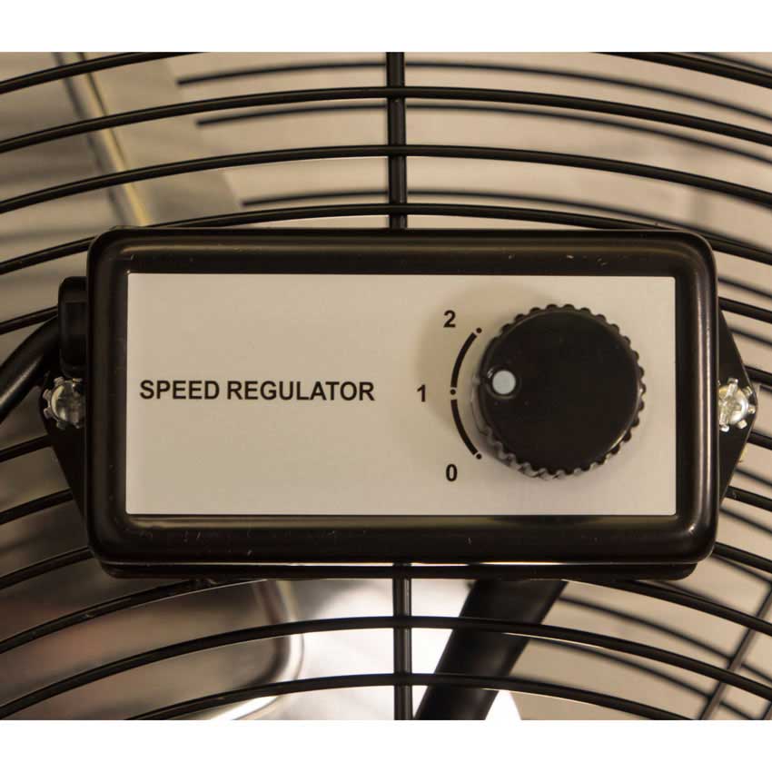 Speed Regulator Fitted To Each 30" Industrial Drum Fan