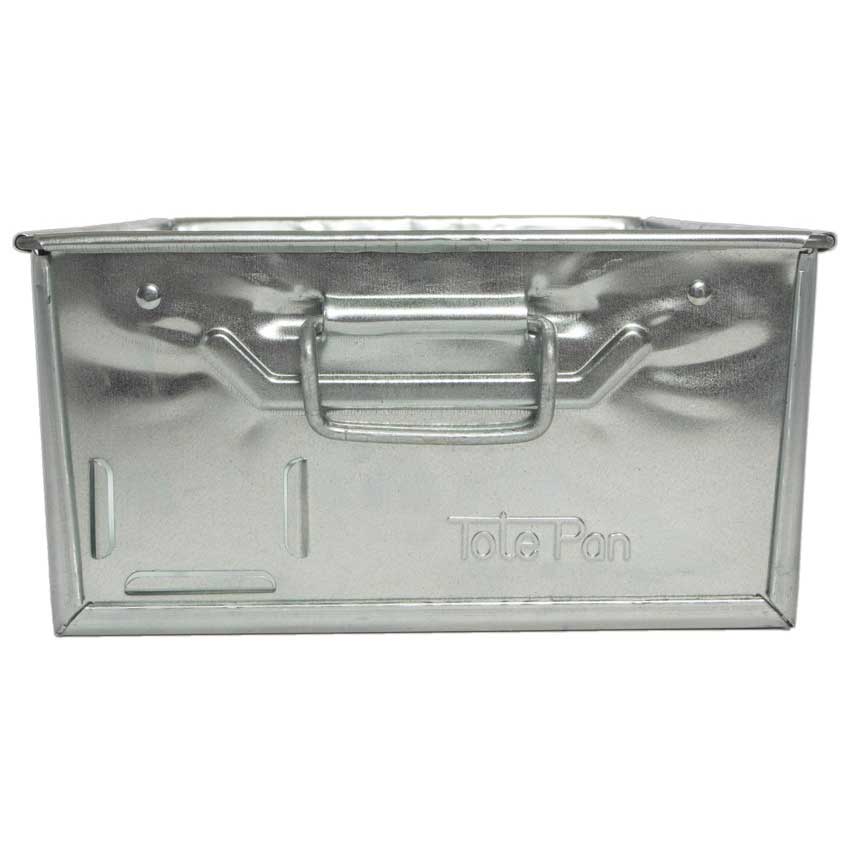 Galvanised Tote Pan Front View