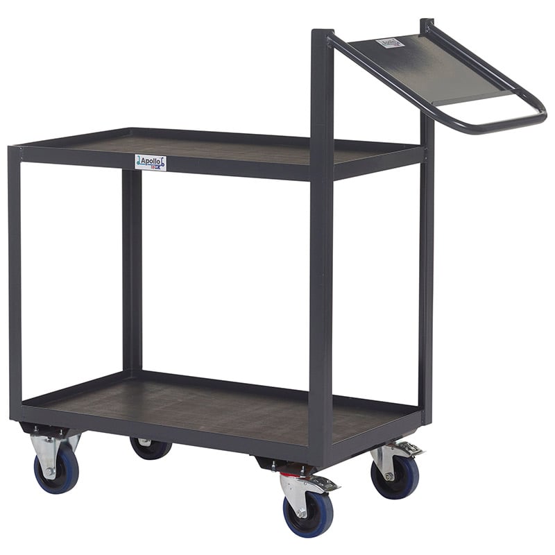 Apollo 300kg picking trolley with clipboard tray