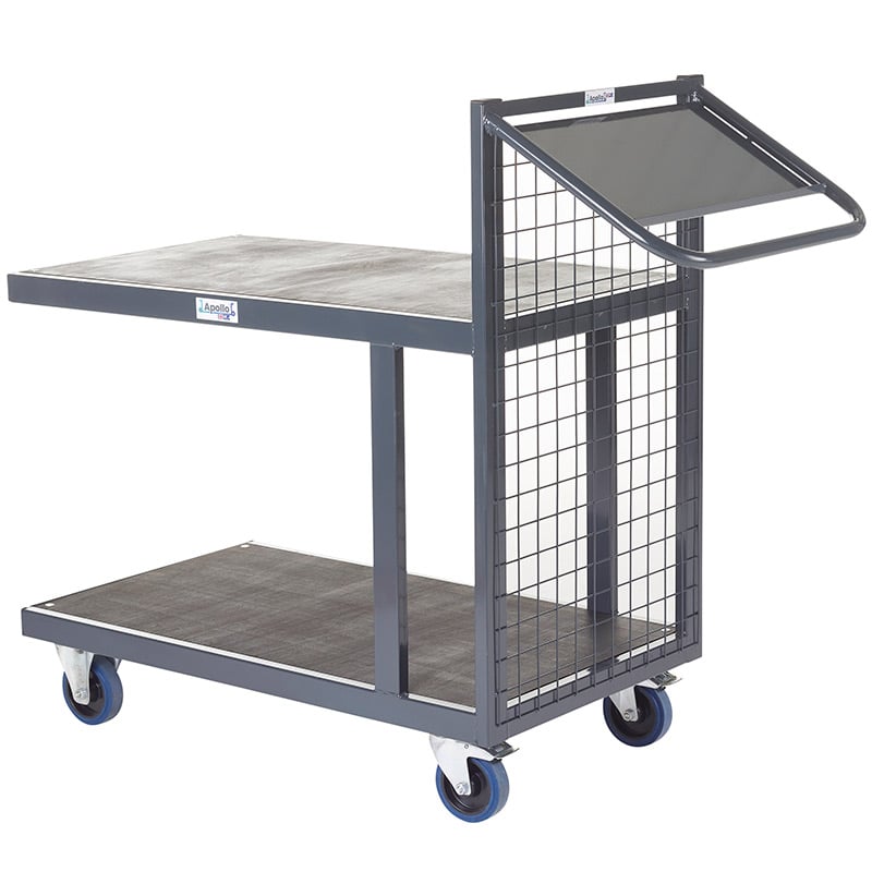 Apollo picking trolley with wire mesh back and cantilever design