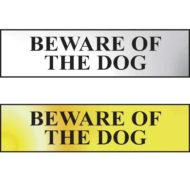 Beware Of The Dog Mini Sign