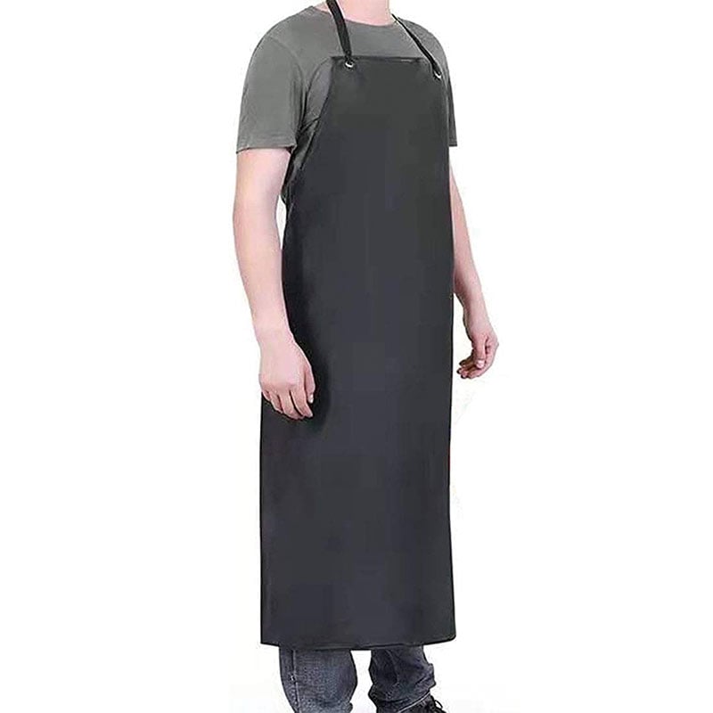 Protective black rubber apron
