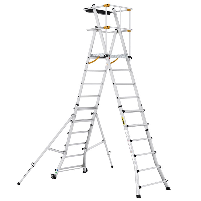 Climb-It folding platform steps with telescopic legs