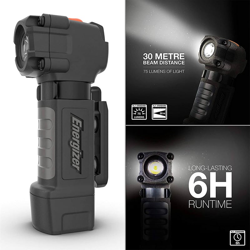 Energizer HardCase Professional Torch with 30m beam distance and 6 hour runtime
