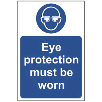 Eye Protection Must Be Worn Sign