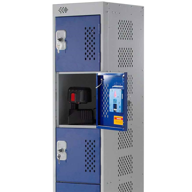 In Charge lockers with integral electric plug socket