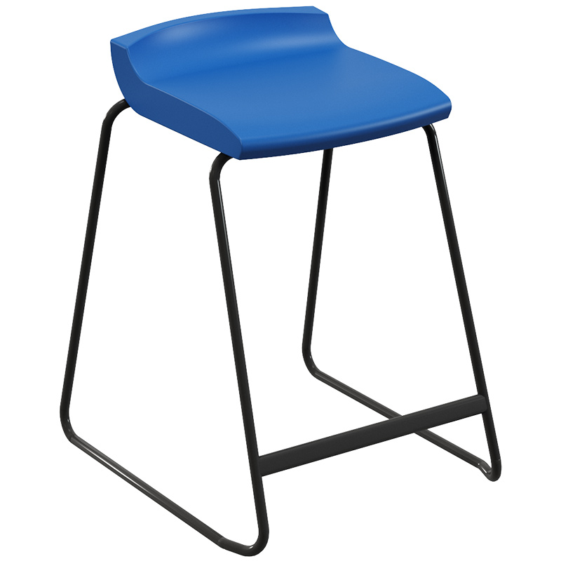Postura+ Stool with ink blue seat and black frame