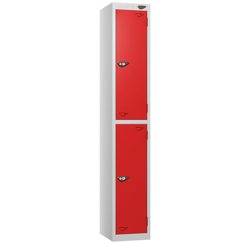 Pure 2-door locker with red doors