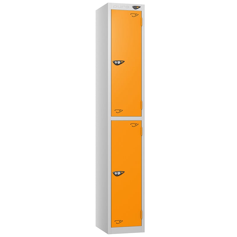 Pure 2-door locker with magma orange doors
