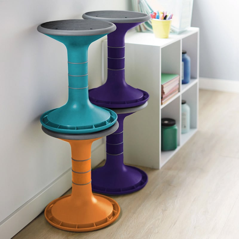 Ricochet wobble stools stack upside down