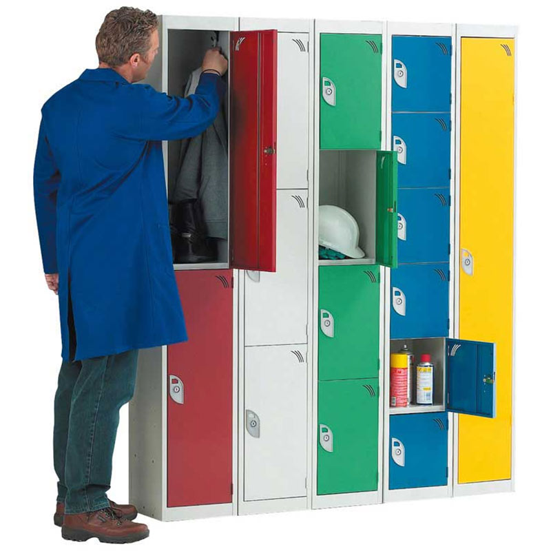 Steel lockers with Germ Guard protection
