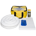 35L oil and fuel spill kit in reusable yellow cube bag