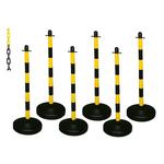 Barrier Kits with 6 Plastic Posts and 8mm Chain