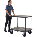 Apollo 600kg shelf truck with 2 timber shelves