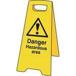 Danger Hazardous Area Floor Sign Stand