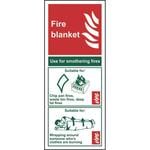 Fire Blanket Instructions Sign
