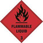 Flammable Liquid 3 Diamond Label
