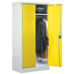 Workplace Clothing Cupboards with 1 Compartment & Clothes Rail