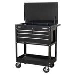 Sealey black tool & parts trolley with 4 drawers and lockable lid