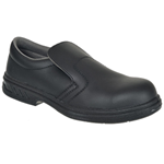 Smart black slip-on safety shoes