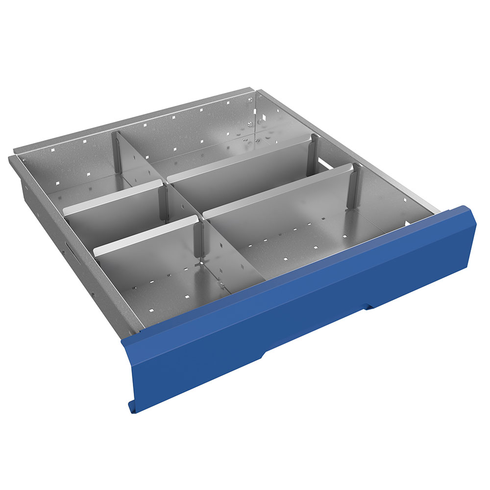 Bott Metal Drawer Dividers - 6 compartments  - 525mm wide 100-125mm high