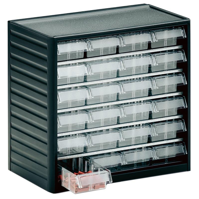 Visible Small Parts Storage Cabinet - 290 Series - 24 Drawers - 37h x 69w x 175d