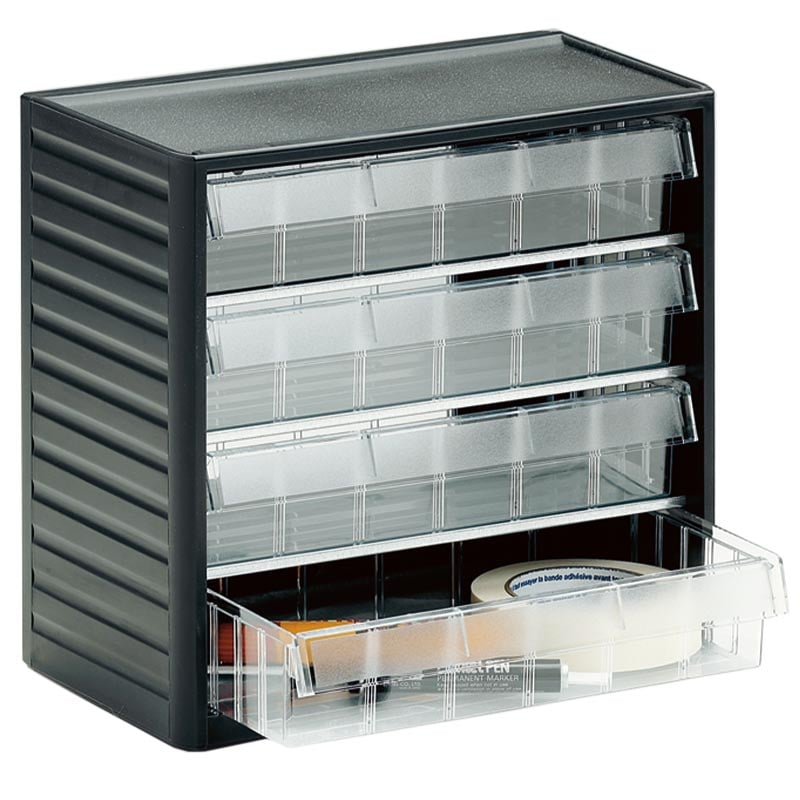 Visible Small Parts Storage Cabinet - 290 Series - 4 Drawers - 59h x 277w x 175d