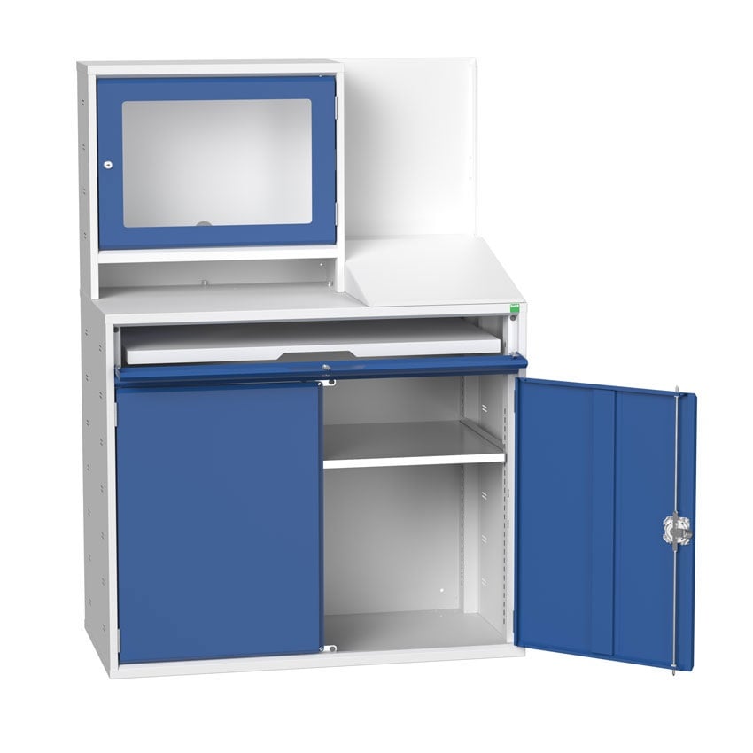Bott Computer Workstation with enclosed top and double cupboard - 1650 x 1050 x 550