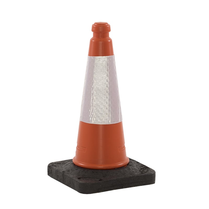 500mm Highwayman Traffic Cone with D2 Reflective Sleeve