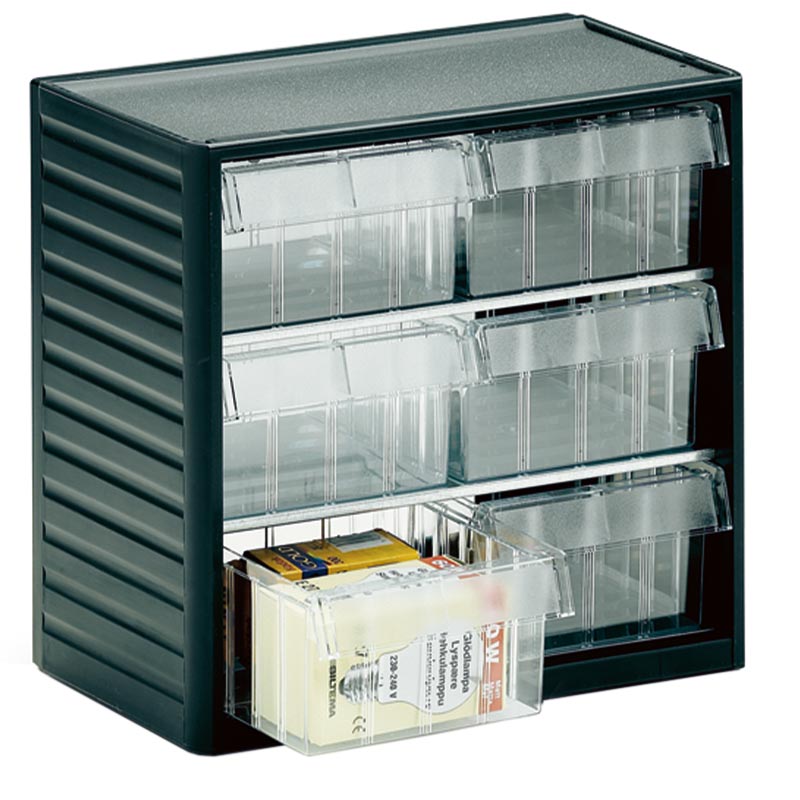 Visible Small Parts Storage Cabinet - 290 Series - 6 Drawers - 81h x 138w x 175d