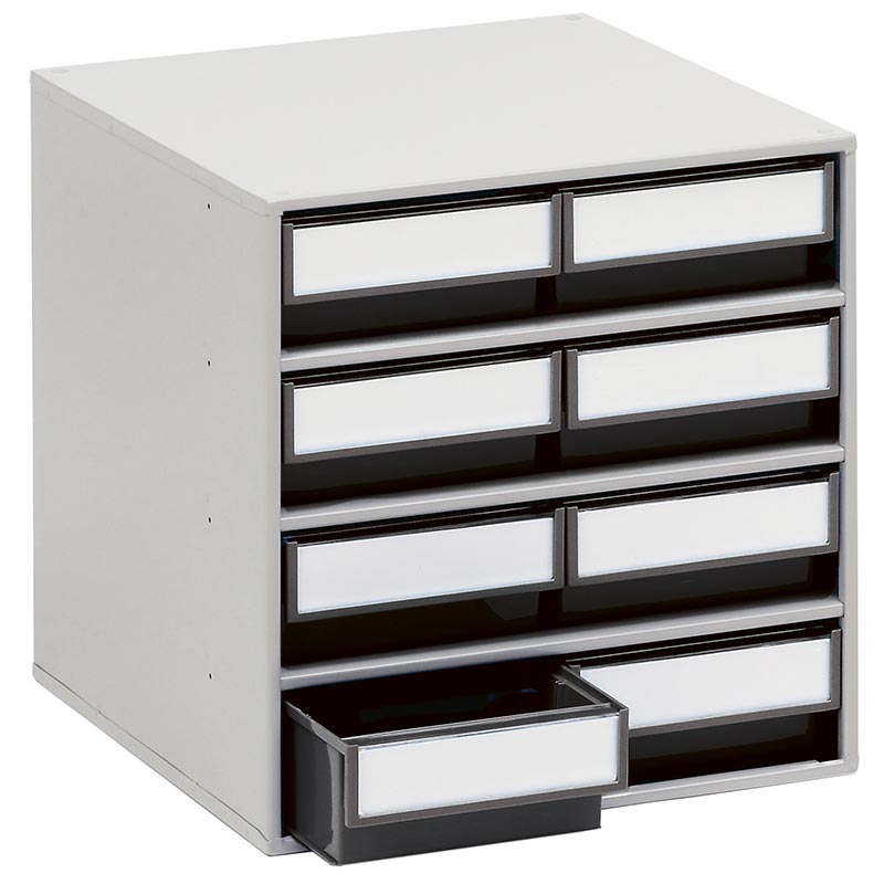 8 Drawer 82h x 186w x 400d ESD Small Parts Cabinet with Steel Housing