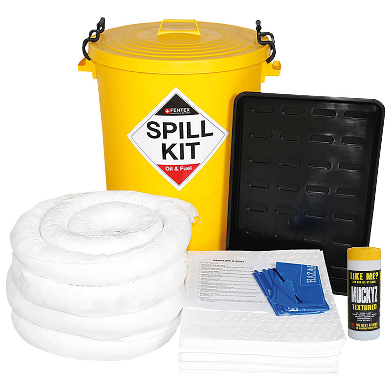 Oil & Fuel Spill Kit with drip tray included - 90 litre 