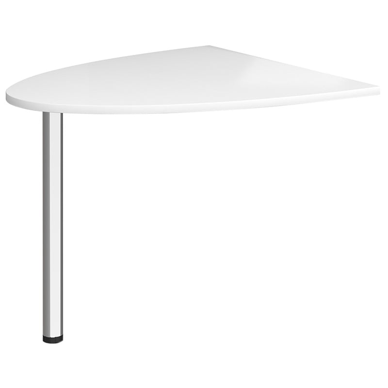 Welcome Reception Desk D-End Table - White