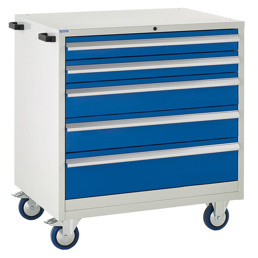 Euroslide 900 Mobile Cabinet with 2 x 100mm, 2 x 150mm & 1 x 200mm Drawers - 980 x 900 x 650mm