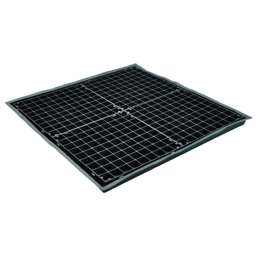  Large Rubberised Flexi Drip Tray - with 4 Grids - 1020 x 1020 x 50