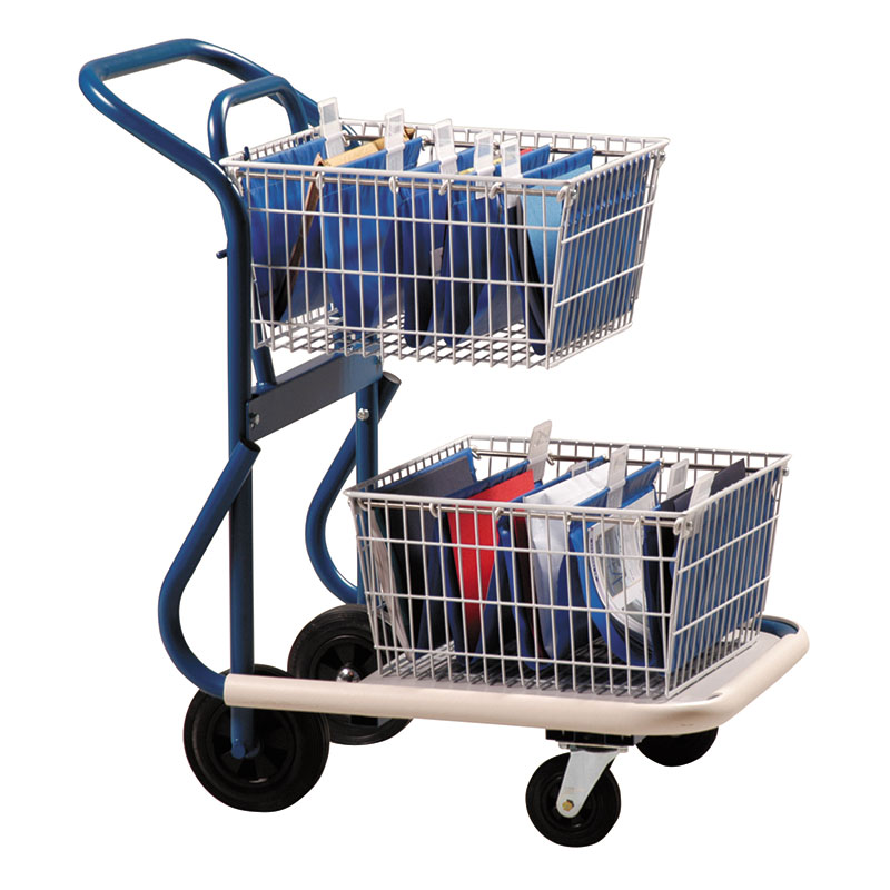 GT Mail Delivery Trolley 80kg capacity 1000h x 610w x 915L