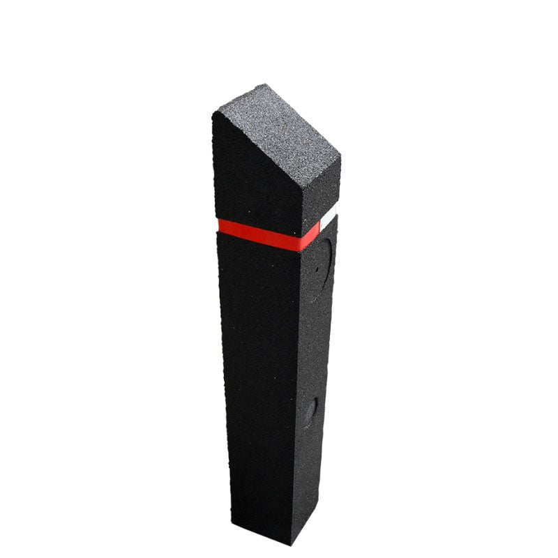 BERKELEY Recycled Rubber Bollard with Mitre Head - 700 x 160 x 160mm