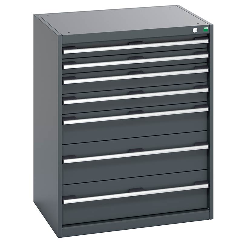 Bott Cubio Anthracite Cabinet with 7 Drawers - 1000 x 800 x 650mm