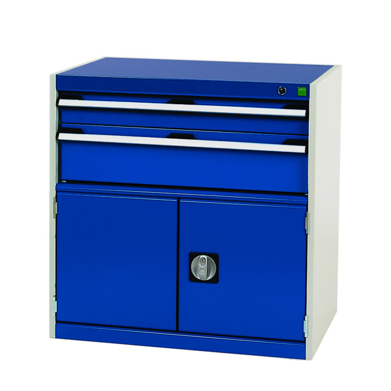 Bott Cubio Freestanding Lockable 2 Drawer 1 Cupboard Cabinet - 800 x 800 x 525mm