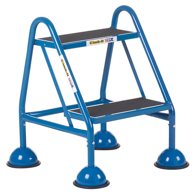 Climb-It Domed Feet Handy Steps - 630 x 540 x 540mm - Blue