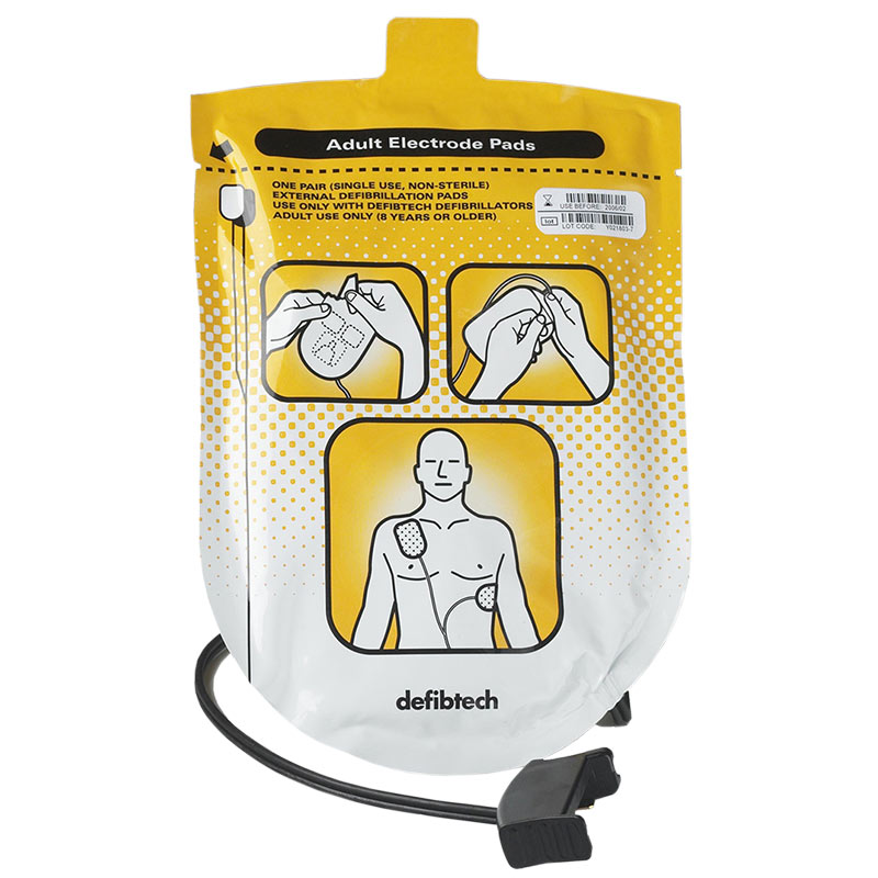 Defibtech Lifeline AED Adult Electrode Defibrillator Pads - Pack of 2