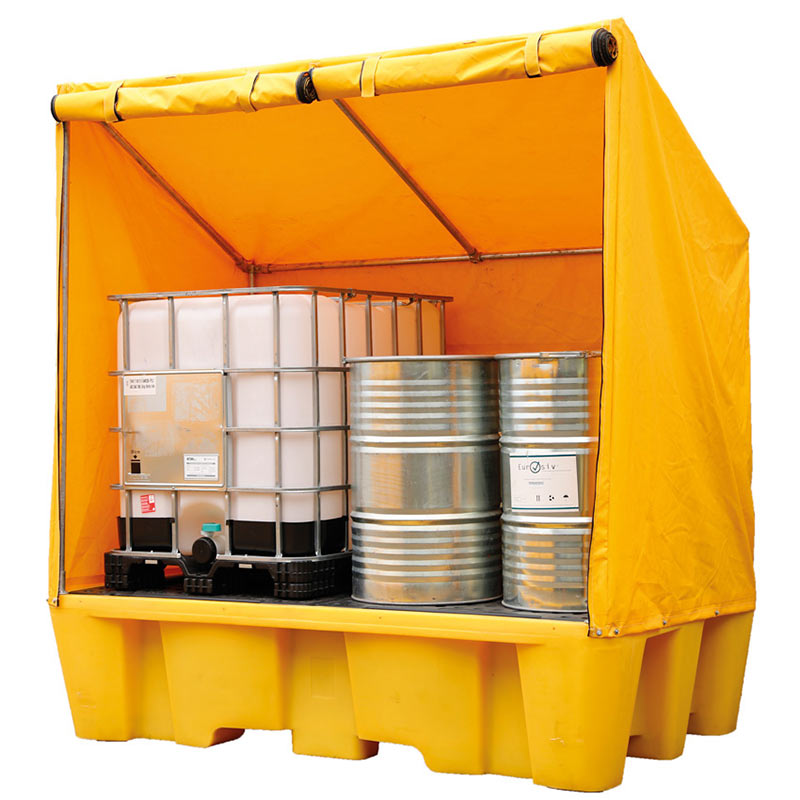 Double IBC Containment Pallet with Cover