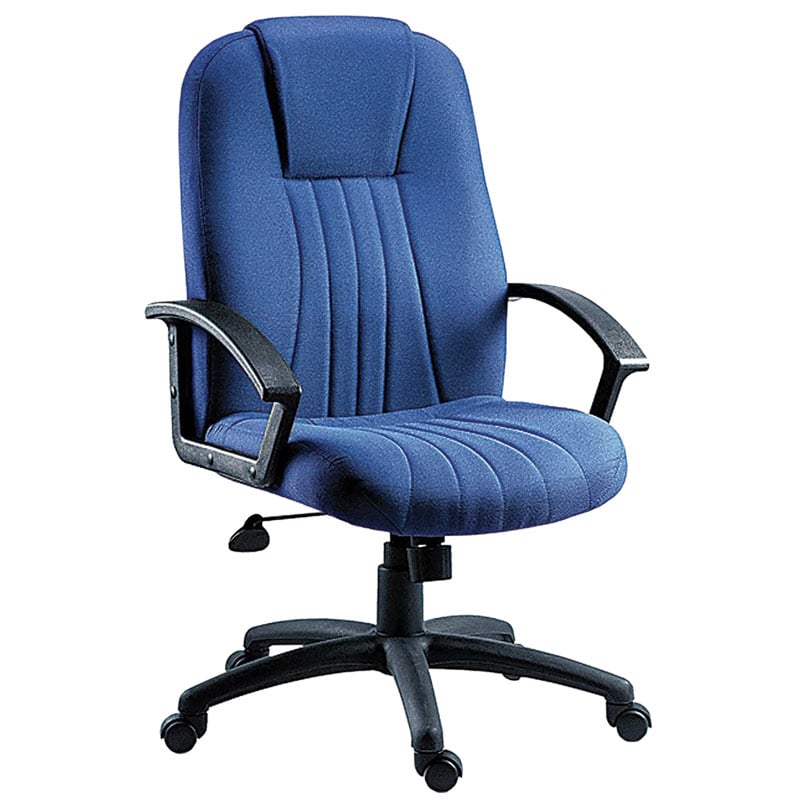 Executive Managers Office Armchair with Reclining Rocker - Blue - Seat height: 435-530mm