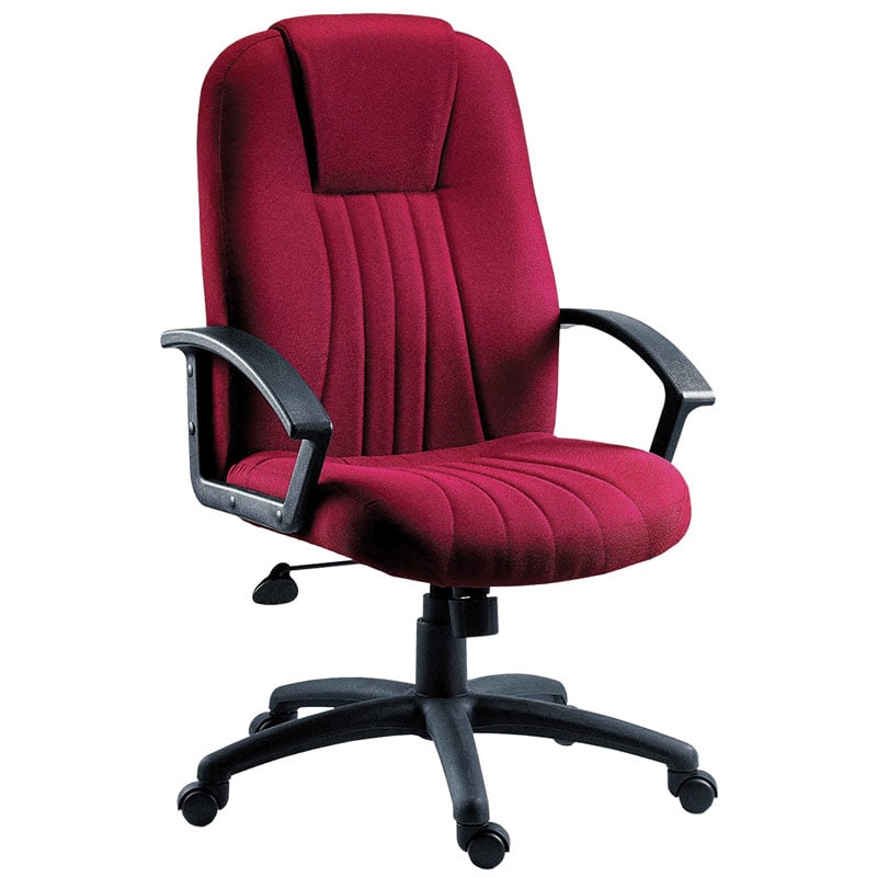 Executive Managers Office Armchair with Reclining Rocker - Burgundy - Seat height: 435-530mm