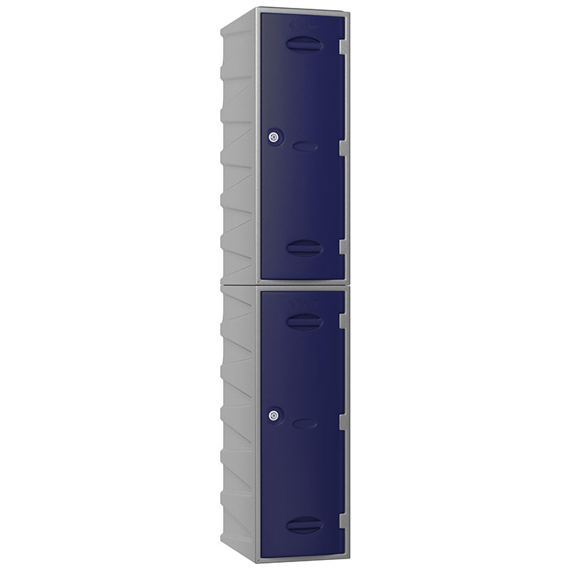 2 Tier Extreme Plastic Locker - Blue Doors