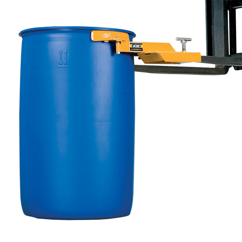 Automatic Forklift Drum Clamp for 210L Plastic Drums - 450kg capacity