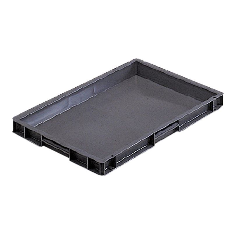 Stacking Euro Container with solid sides & base - Grey - 8 Litre - 50 x 600 x 400mm - pack of 5